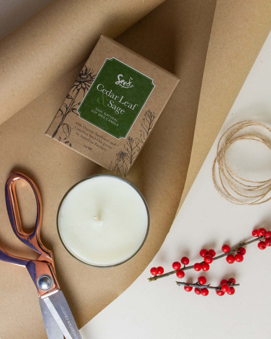 Cedar Leaf and Sage Soy Wax Candle