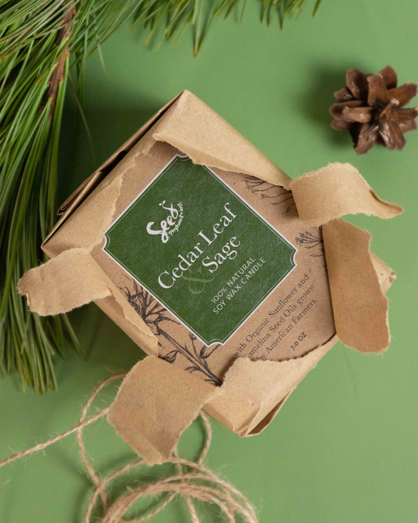 Cedar Leaf and Sage Soy Wax Candle