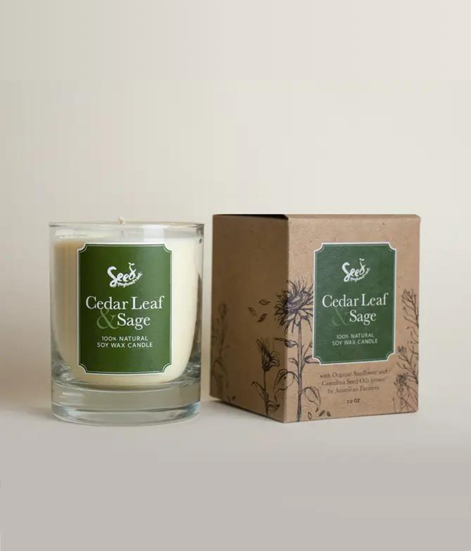 Seed Phytonutrients Cedar Leaf & Sage Candle