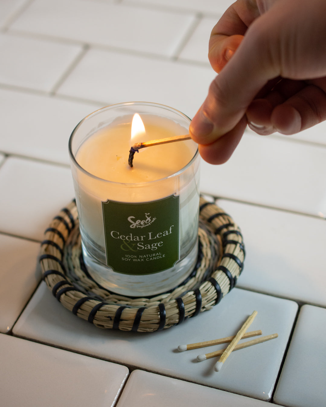 Cedar Leaf and Sage Soy Wax Candle